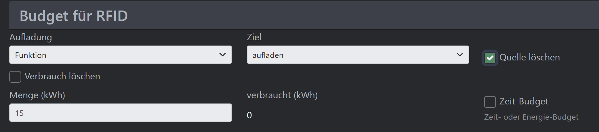 Screenshot Budgetladen-Dialog - Bild 5